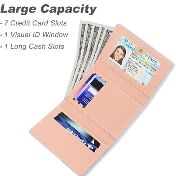 NWT. 🏈 SF 49ers Credit Card Wallet Slim Wallet with 7 Card Slots & ID Window. - Picture 3 of 7